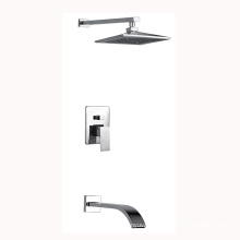 Bathroom Square Brass In Wall Concealed Rain Shower Faucet Set for Bath